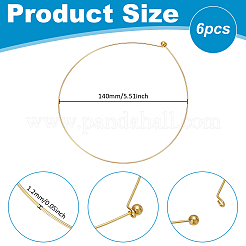 6 Stück 1.2 mm Messing Halskettenherstellung&nbsp;BJEW-UN0001-82