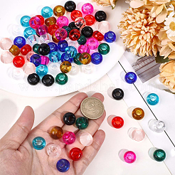 90 Stück europäische Glasperlen in 9 Farben&nbsp;GLAA-PA0001-25