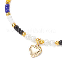 Pulseras trenzadas ajustables con cuentas redondas de vidrio&nbsp;BJEW-MZ00187-02