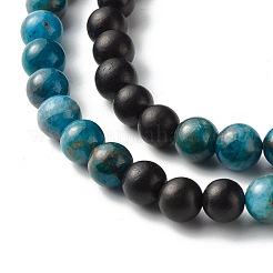 Collier pendentif perles de bois pour hommes femmes&nbsp;NJEW-JN03663