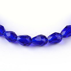 Chapelets de perles en verre transparent&nbsp;LS-GLAA-R024-6x8mm-01
