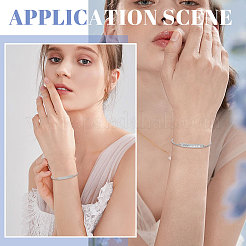 6 bracelet coulissant réglable en acier inoxydable&nbsp;BJEW-CA0001-10