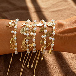 6 Stück Bettelarmbänder aus 304 Edelstahl&nbsp;BA2405-1