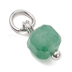 100 Stück 10 Stile Naturstein facettierte Würfel Charms&nbsp;PALLOY-JF04520-01