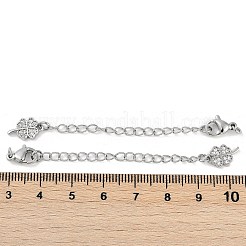 Messing-Mikropavé mit Zirkonia-Enden und Ketten&nbsp;KK-U043-04P