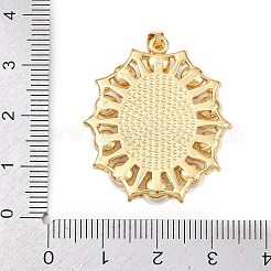 Natürliche weiße Muschel ovale Anhänger&nbsp;KK-F919-46G