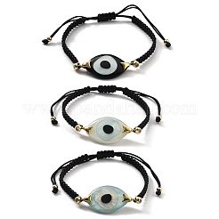 Böser Blick Acryl-Gliederarmbänder&nbsp;BJEW-U027-01G
