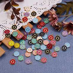 120pcs 12 Farben vergoldete Legierungscharme&nbsp;ENAM-SZ0001-64O