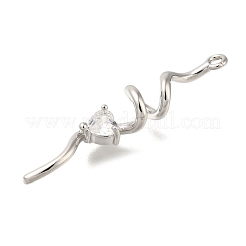 Pendentifs avec zircon cubiques à micro-pavés en laiton&nbsp;KK-M301-14P