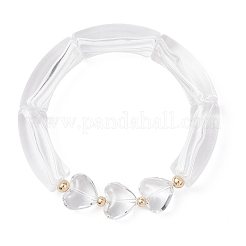 Braccialetti elastici in perline di vetro per donna&nbsp;BJEW-JB12948