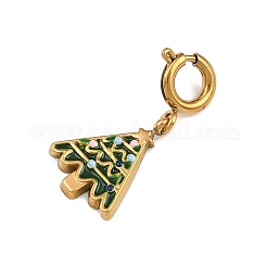 Pendentifs décoratifs en acier inoxydable 304 émaillé&nbsp;STAS-L304-02G