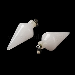 Natürliche weiße Jade Anhänger&nbsp;G-Z055-02P-19