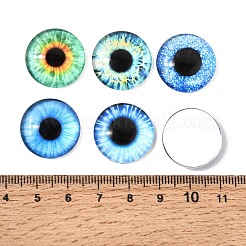 Cabochons en verre transparent imprimé&nbsp;GL-CBAA22A-16