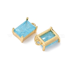Pendentifs en laiton et zircone cubique taillée en glace pilée&nbsp;KK-D024-25B-G