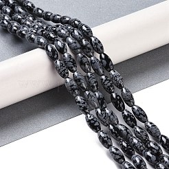 Naturschneeflocke Obsidian Perlen Stränge&nbsp;G-K362-I16-06