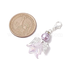 8 pz 8 colori stagione delle nozze angelo perle di vetro e decorazioni pendenti in acrilico&nbsp;HJEW-JM01916