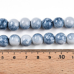 Chapelet de perles en verre baking paint&nbsp;X-DGLA-N003-10mm-C07