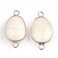 Connettori di collegamenti in giada bianca naturale&nbsp;G-S344-02O