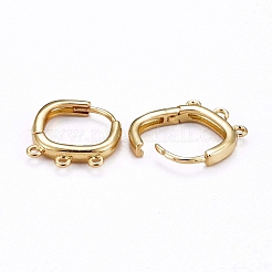 Reperti per orecchini a cerchio huggie in ottone&nbsp;KK-H741-04G