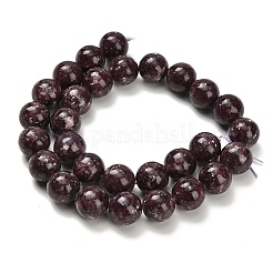 Natürliche Lepidolith / lila Glimmer Steinperlen Stränge&nbsp;G-H335-B03-14mm-A