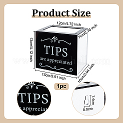 Aufbewahrungsboxen aus Acryl zum Spenden von Tipps&nbsp;CON-WH0095-153