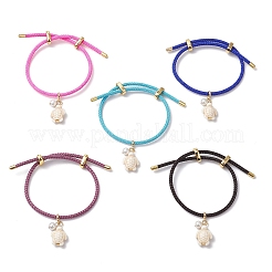 Bracciali con ciondoli turchesi sintetici tinti&nbsp;BJEW-JB11827