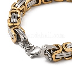 304 Edelstahl-Kettenarmbänder mit byzantinischer Kette&nbsp;BJEW-D026-01GP