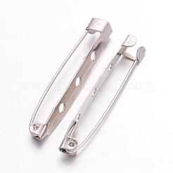 Accessoires de broche en fer plaqué platine&nbsp;X-IFIN-S526-40mm