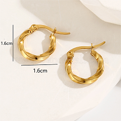 Pendientes de aro giratorios de acero inoxidable 201 de moda&nbsp;RQ5508