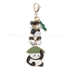 Decoraciones colgantes de esmalte de aleación de panda&nbsp;HJEW-JM01275