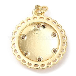 Pendentifs avec zircon cubiques à micro-pavés en laiton&nbsp;KK-Q775-20G