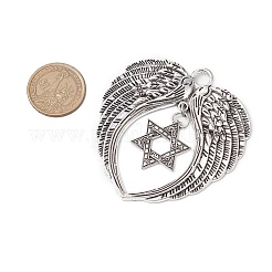 6pcs 6 styles ailes style tibétain alliage gros pendentifs&nbsp;HJEW-JM02311
