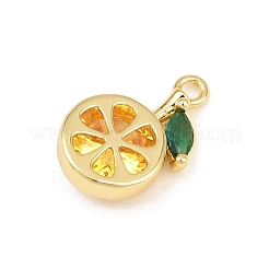Pendentifs en zircone cubique colorée pavée de laiton&nbsp;CU-CBAFB7D-03A-G