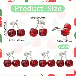 12pcs pendentifs en résine transparente&nbsp;FIND-SC0019-48