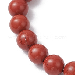 Bracelets de perles de jaspe rouge naturel&nbsp;BJEW-JB12200-02