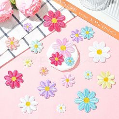 32 Stück Gänseblümchen-Aufnäher aus Polyester&nbsp;PATC-CJ0001-12