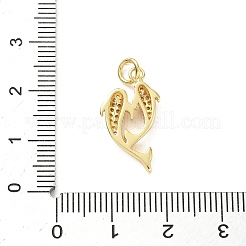 Ottone micro spianare pendenti zirconi&nbsp;KK-I381-07G-01
