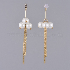 Boucles d'oreilles pendantes en perles de verre écologiques&nbsp;EJEW-JE03813-01
