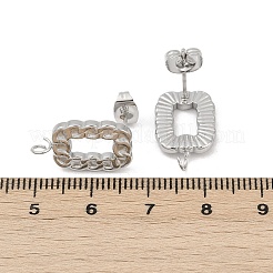 Ohrstecker-Beschläge aus Edelstahl 304&nbsp;LS-STAS-D366-12P