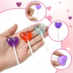 5 Stück große Anhänger aus Kunstharz mit Lollipop-Motiv.&nbsp;FIND-FS0002-93