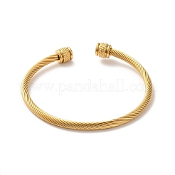 Braccialetti polsino in acciaio inossidabile placcato ionico (ip) 304&nbsp;BJEW-P310-01G