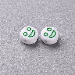 Perle acriliche opache bianche&nbsp;MACR-N008-42-A06
