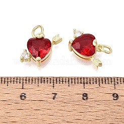 Ciondoli in ottone con micro pavé di zirconi per San Valentino&nbsp;KK-Q072-05G