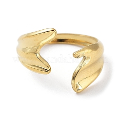 Anelli polsini aperti in acciaio inossidabile 304&nbsp;RJEW-L109-013G