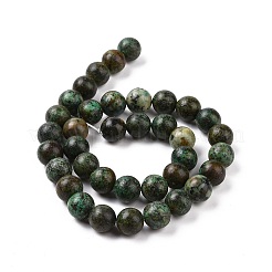 Fili di perle naturali di turchese africano (diaspro)&nbsp;TURQ-G037-10mm