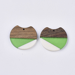 Pendentifs en bois de résine et de noyer&nbsp;RESI-Q210-011A-A01