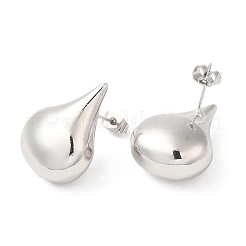 Boucles d'oreilles en forme de larme en laiton&nbsp;EJEW-K248-14P