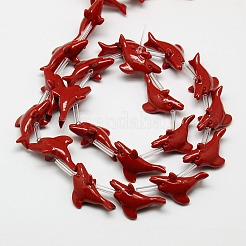 Fili di perline corallo gemstone sintetico&nbsp;CORA-L027-02