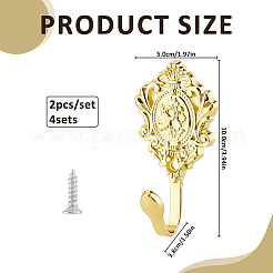 2 gancio in lega di zinco&nbsp;FIND-WH0366-513G