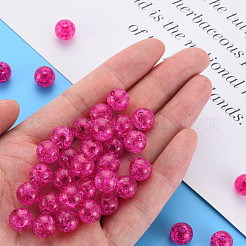 Perles en acrylique transparentes craquelées&nbsp;MACR-S373-66C-N17
